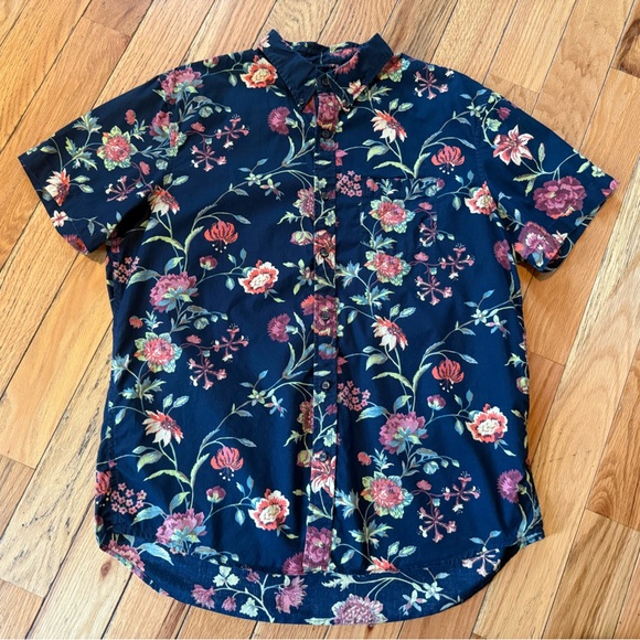 Denim & Supply Ralph Lauren Other - Denim & Supply Ralph Lauren Hawaiian Shirt Floral Short Sleeve Navy Blue Men’s L